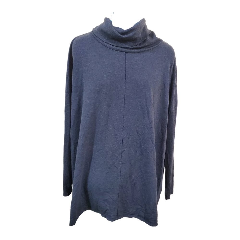 Ryllace folded turtle neck tencel jersey sweater top 2x XXL